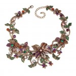 Vogue Multicolored Embellished Lilys Statement Necklace